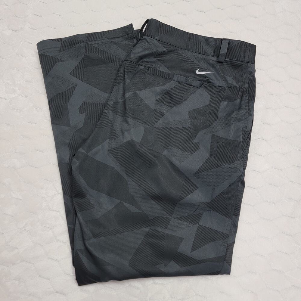 Nike Golf Tour Performance Dri-FIT Pants Mens 36x30 Gray Geometric Camo Modern
